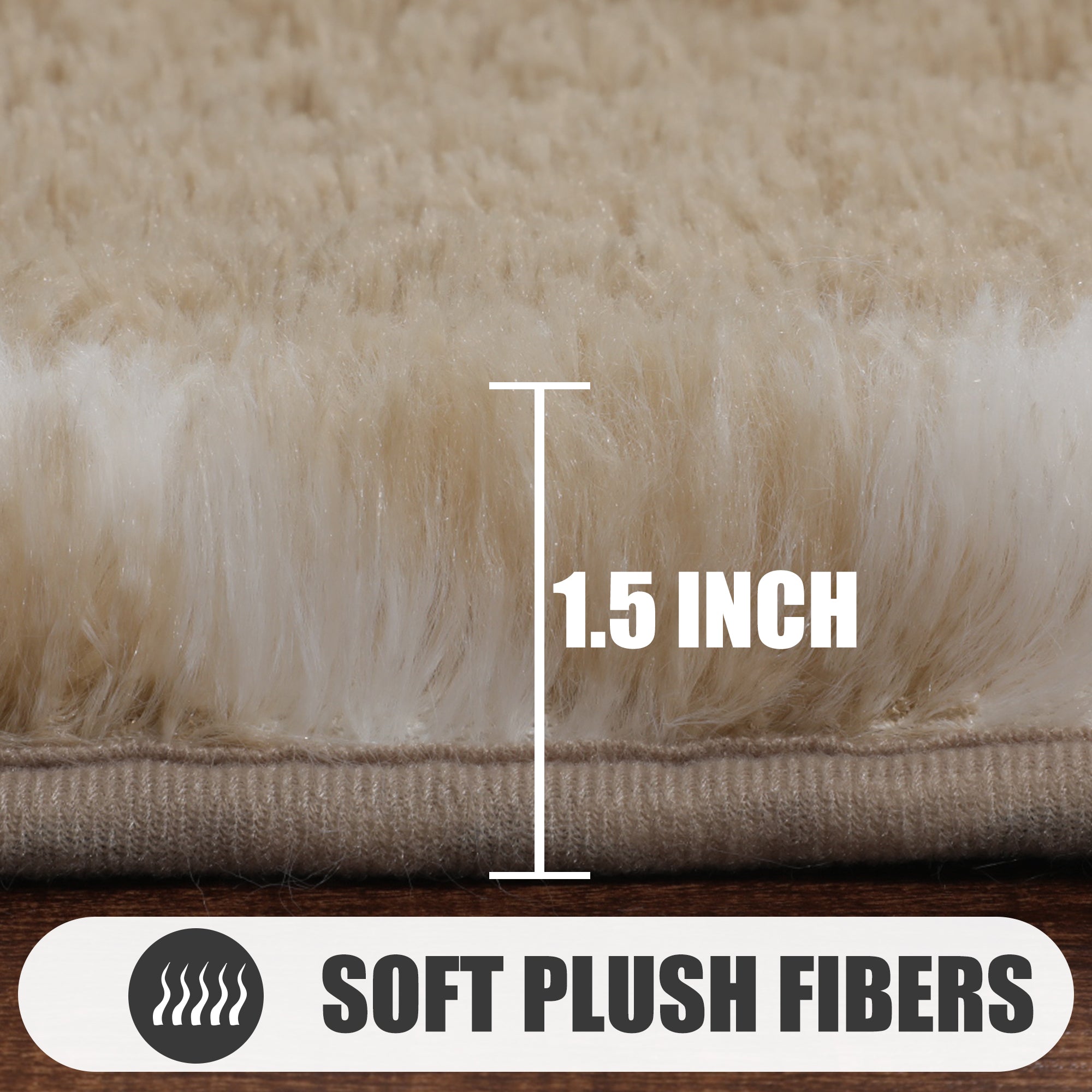 Beige and White Rug, Large Boho Geometric Area Rugs for Living Room, Shaggy Moroccan Floor Rug