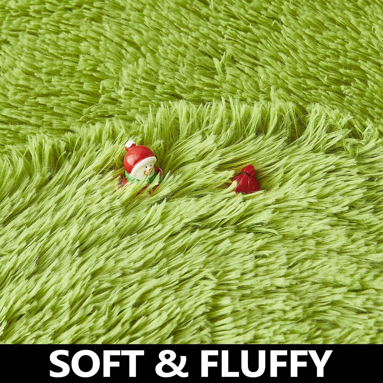 Soft Grass Green Modern Round Area Rug