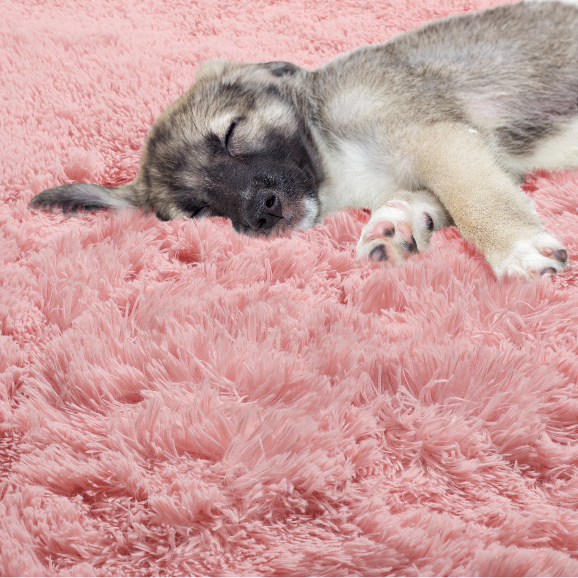 Modern Non-Slip Blush Pink Round rug for Kids Girls Teen Room