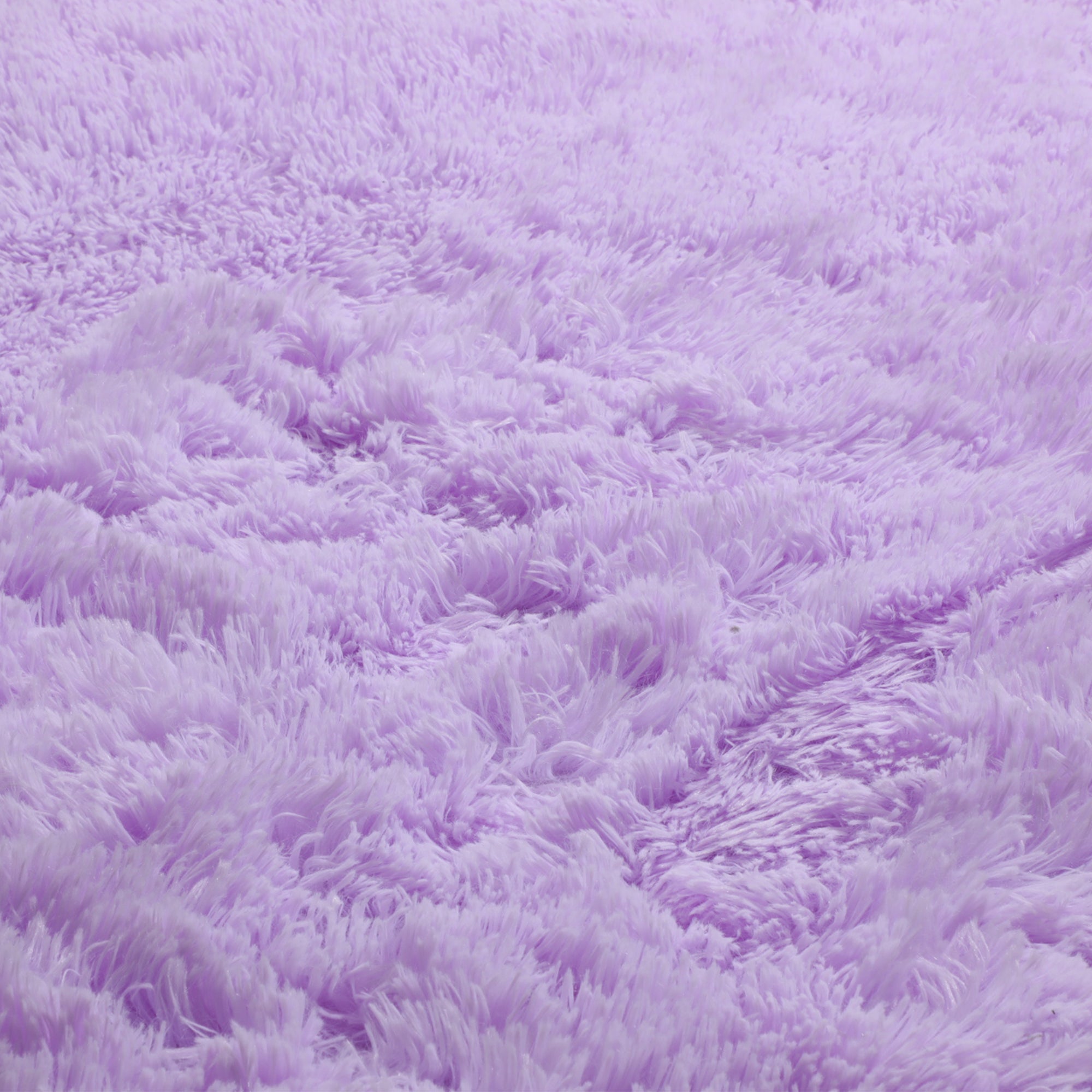 Plush Fiber Kids Room Purple Round Area Rug