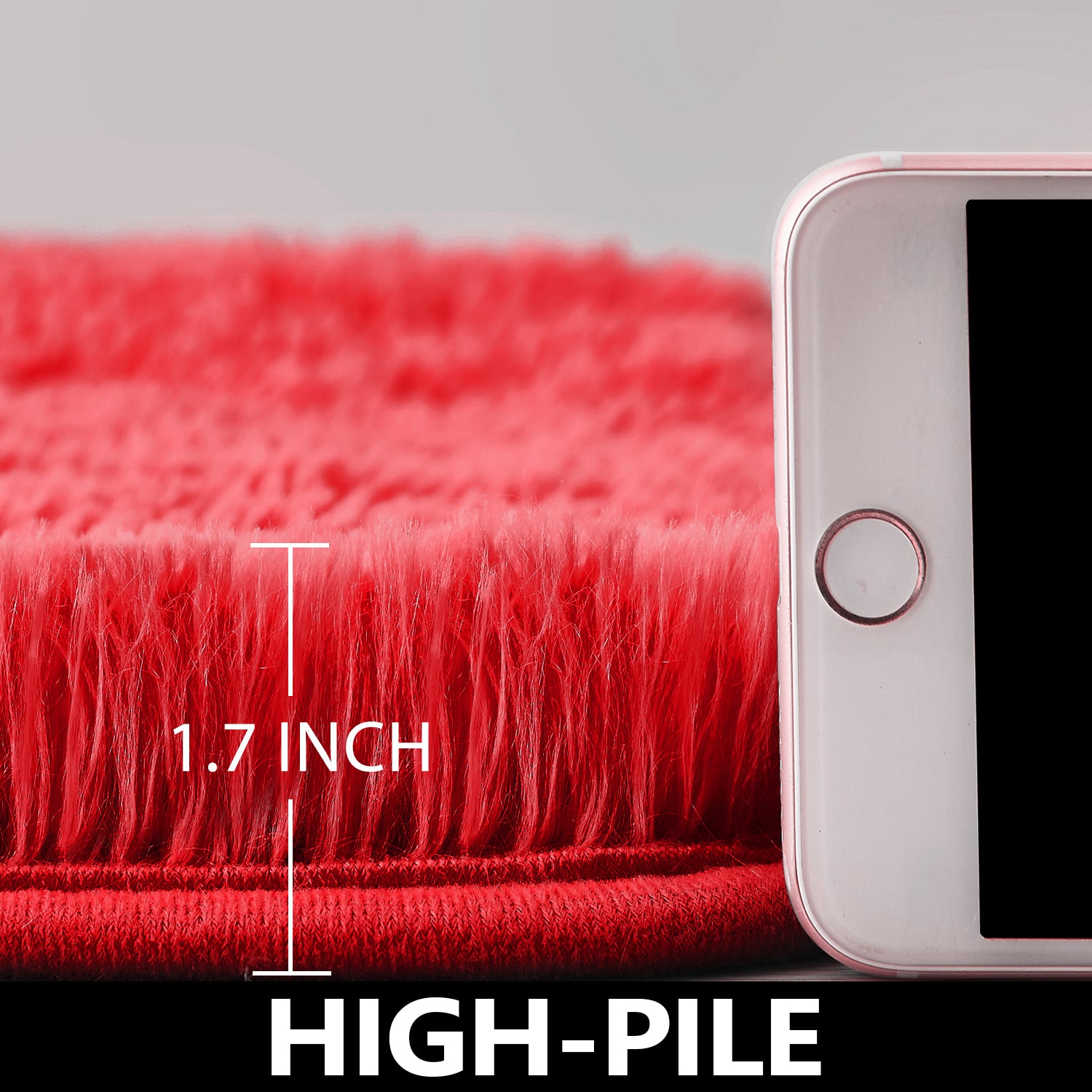 Super Soft Room Decor Red 4ft Round Area Rug