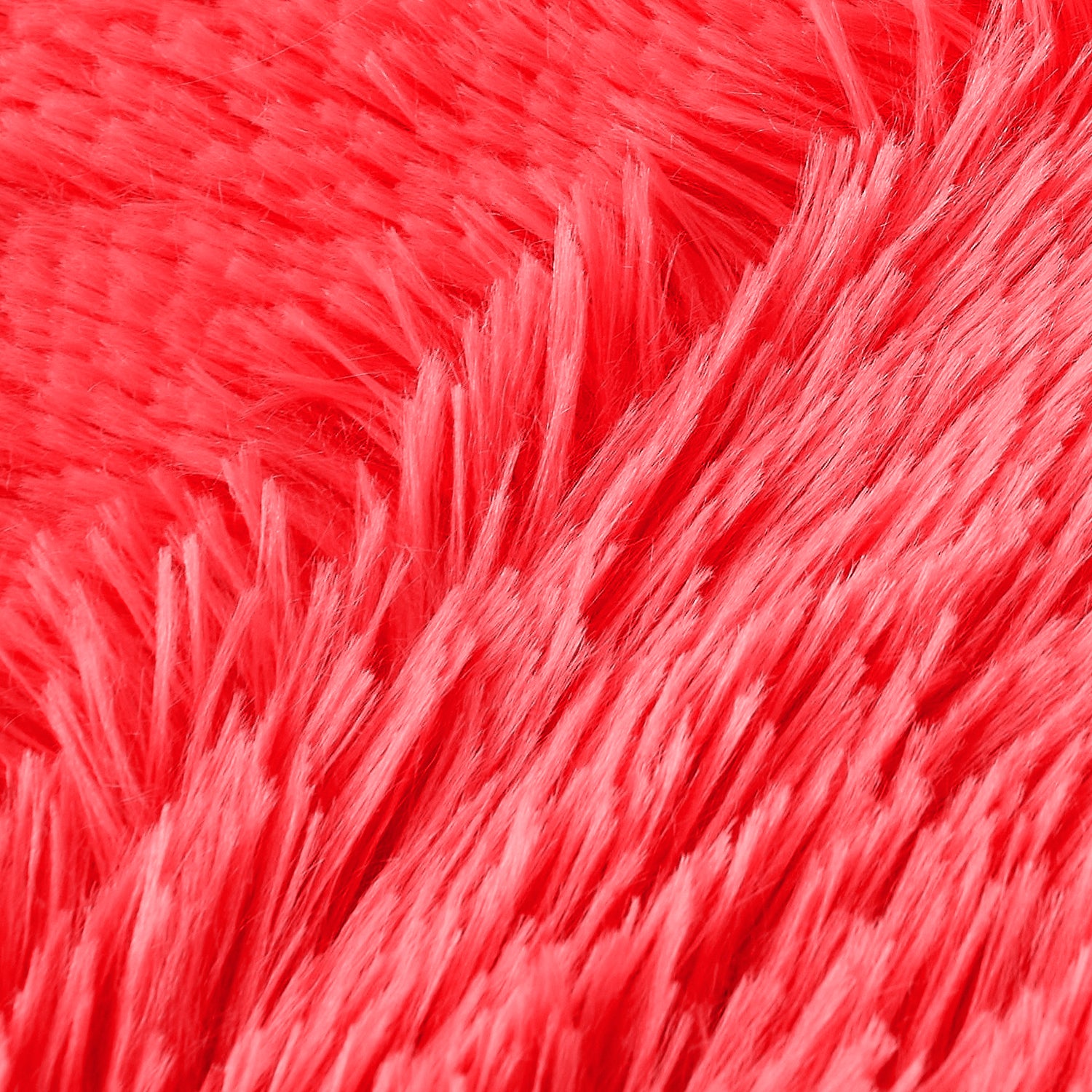 Super Soft Room Decor Red 4ft Round Area Rug