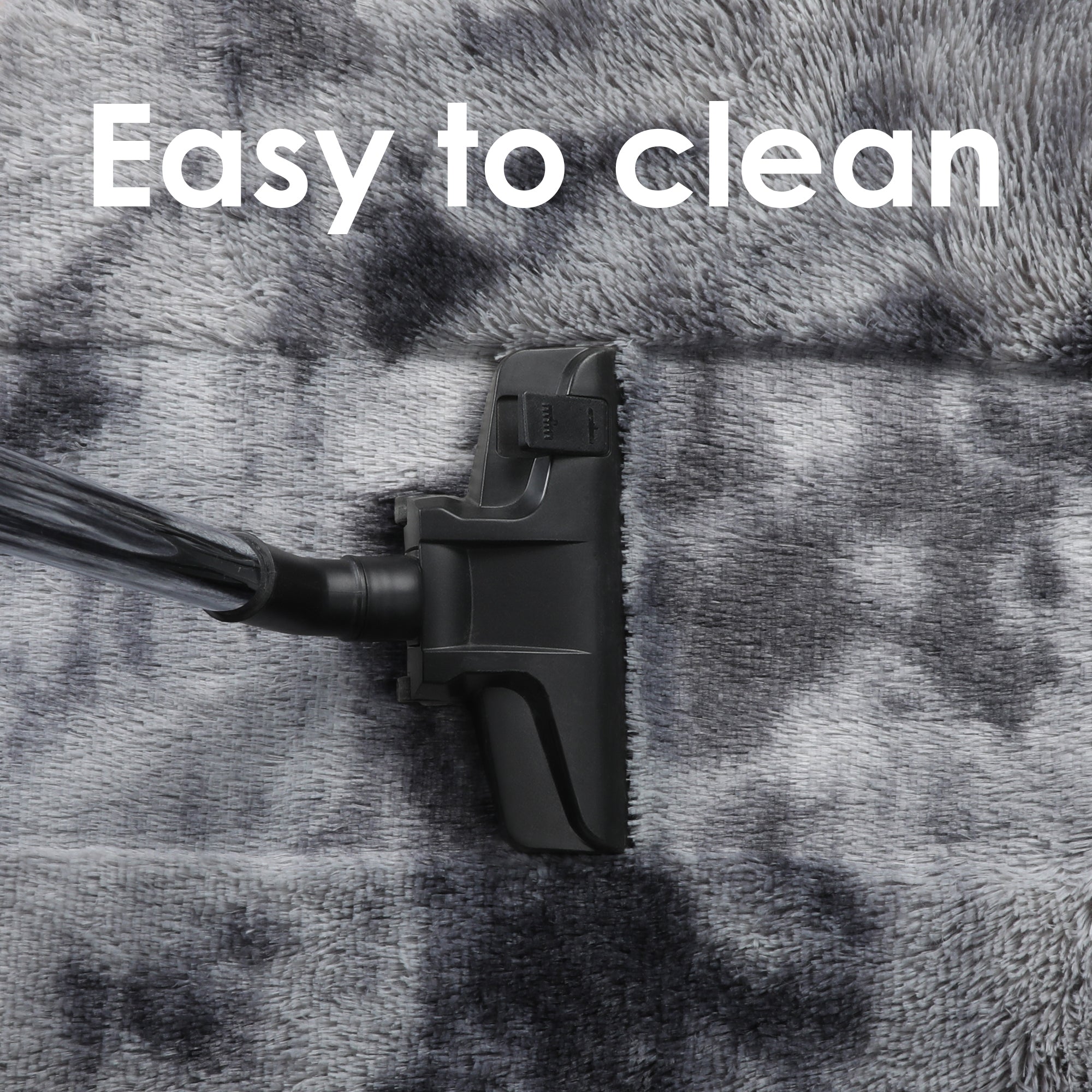 Fluffy Tie-Dyed Dark Grey Modern Round Area Rug