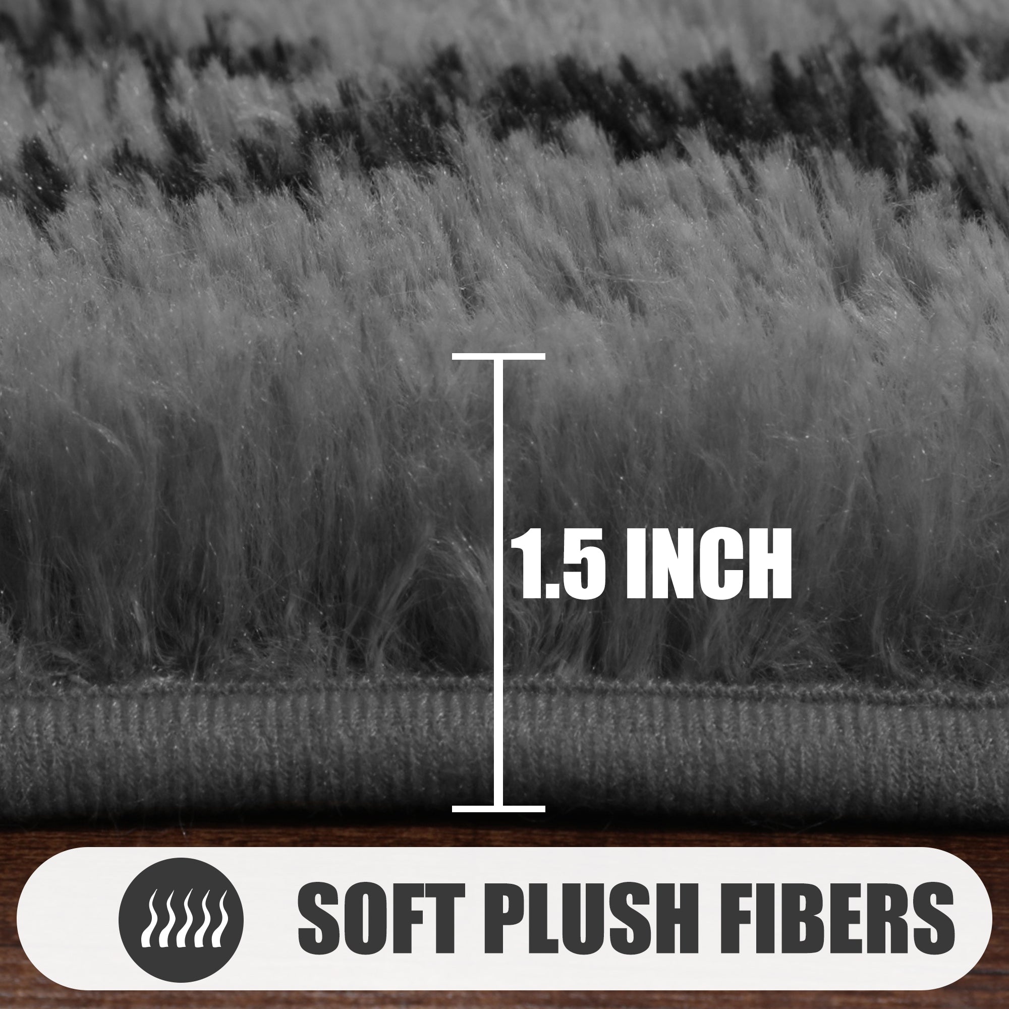 Grey and Black Rug, Large Boho Geometric Area Rugs for Living Room