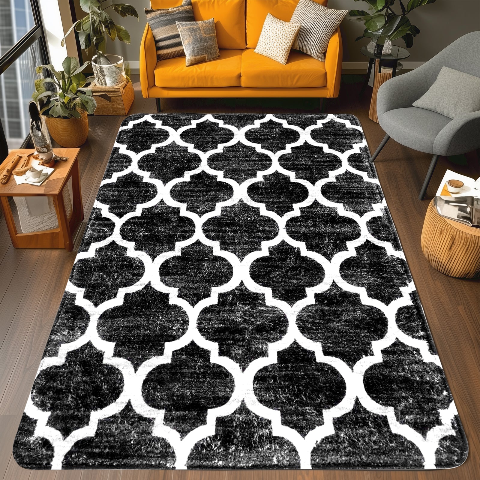 ONASAR Moroccan Geometric Rugs for Living Room Bedroom Home Indoor